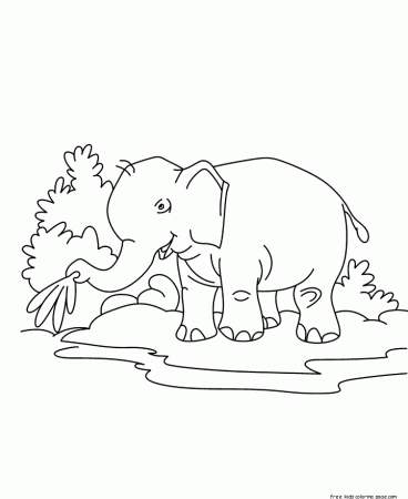 baby elephant printable coloring pages for kids - Free Printable 