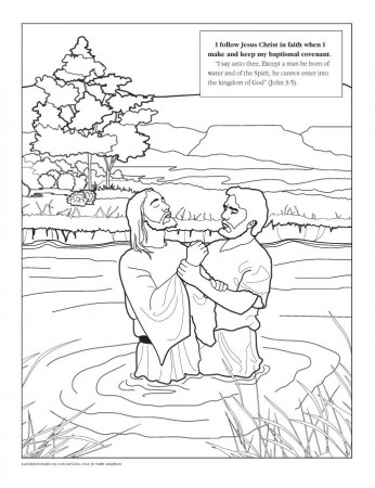 coloring page | Amelia's baptism