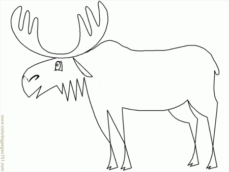 Coloring Pages Moose (Animals > Others) - free printable coloring 