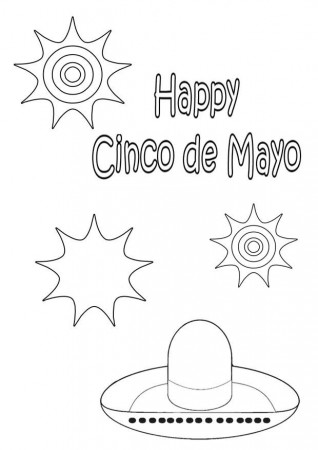 Coloring page happy Cinco de Mayo - img 21983.