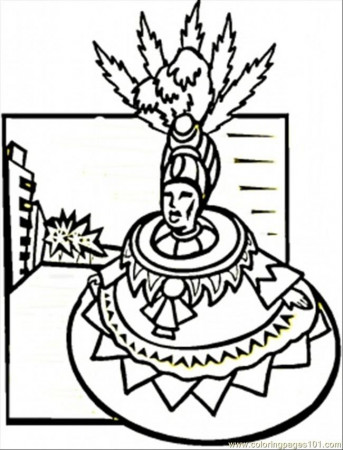 Coloring Pages Rio Carnival (Countries > Brazil) - free printable 