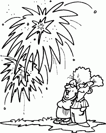 Fourth of July Firework Colouring Pages (page 2)