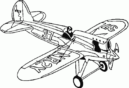 Air Plane Coloring Page