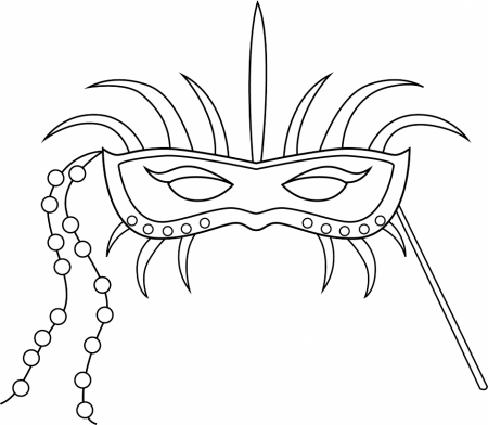 Mardi Gras Masks Coloring Page Drawing And Coloring For Kids 