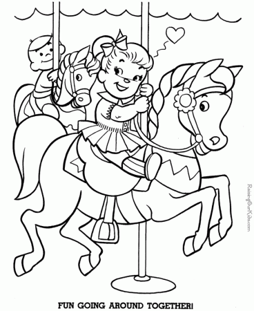 Kid coloring pages of horse 012
