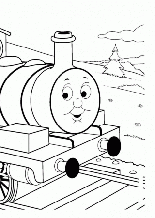 Percy the train face Colouring Pages