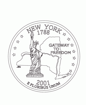 New York Coin Coloring Pages: New York Coin Coloring Pages
