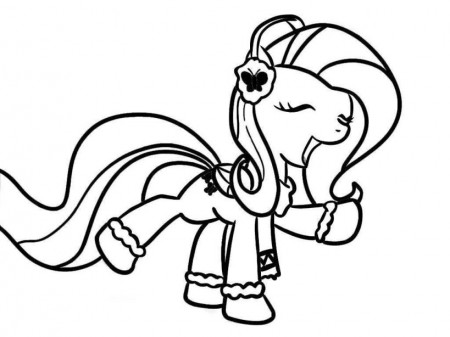 Print Fluttershy My Little Pony Friendship Is Magic Coloring Pages 