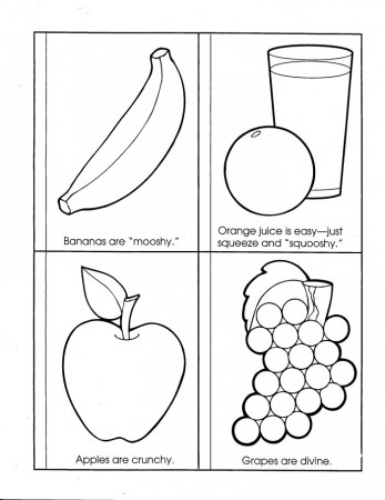 Food Pyramid Coloring Pages For Preschool