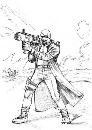 fanart sketch: Nick Fury: astridv — LiveJournal
