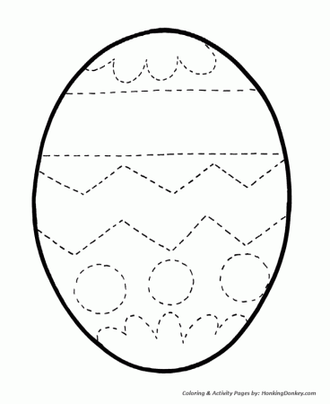 Easter Egg Coloring Pages - Easter Egg Outline Coloring Sheet |  HonkingDonkey